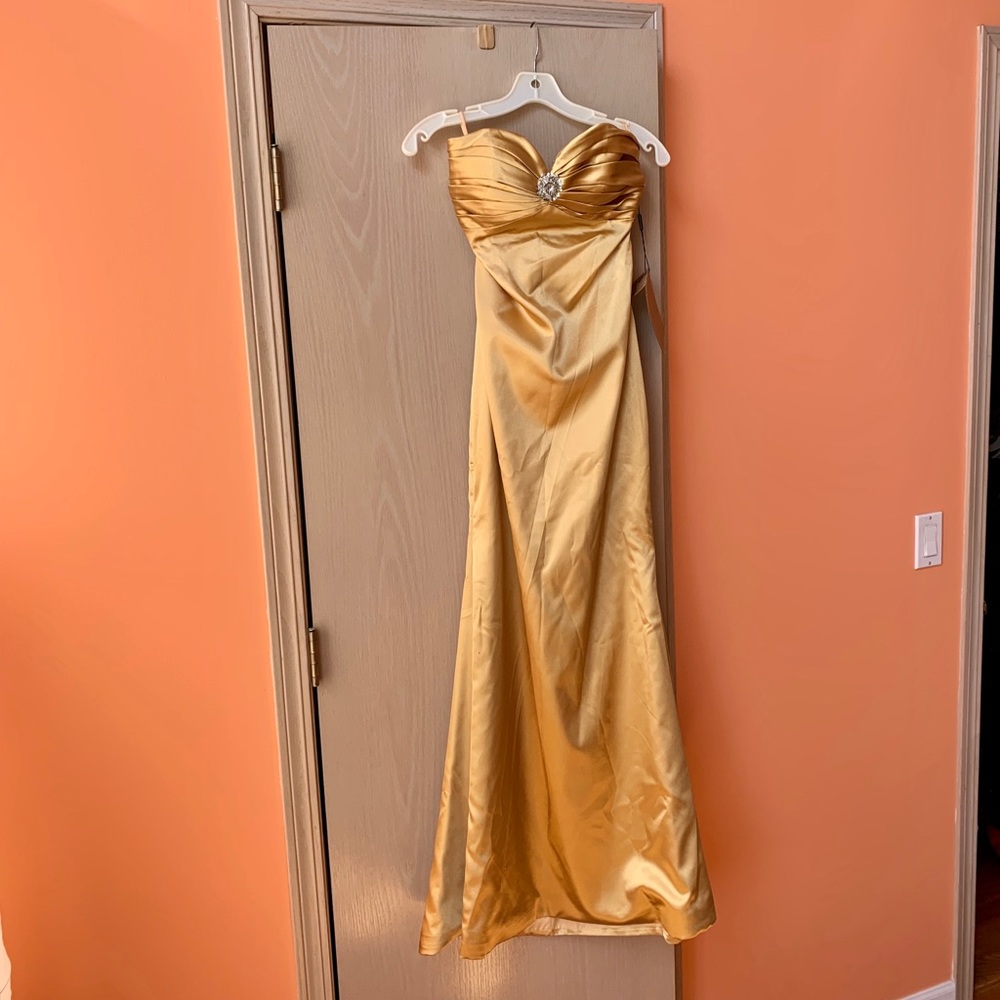 Gold prom dress